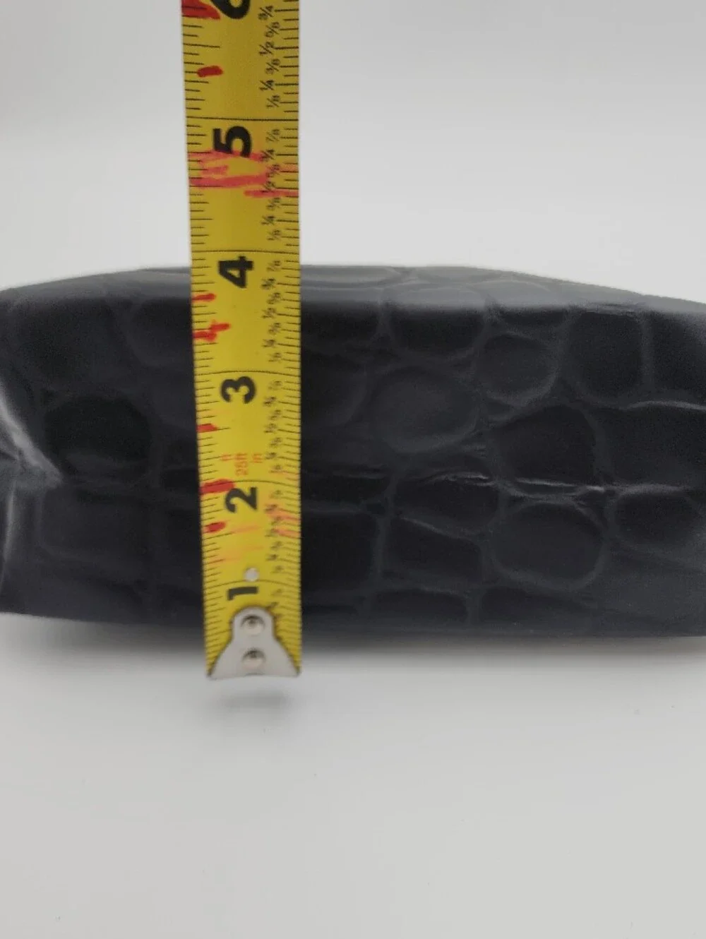 Estée Lauder Black Croc-Embossed Cosmetic Pouch